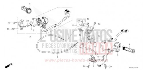 LEVIER DE GUIDON/COMMUTATEUR/CABLE CBR1000SPR de 2024
